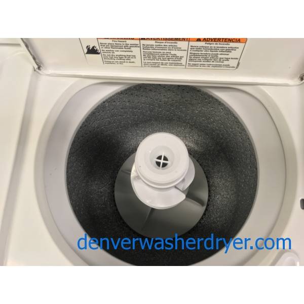 Whirlpool Direct Drive “Quiet Wash” Washer and Dryer, Agitator, Wrinkle Shield Option, Quality Refurbished 1-Year Warranty