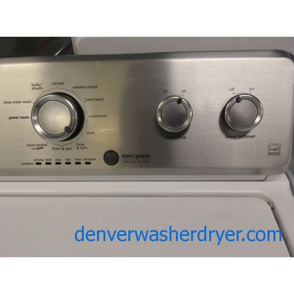 Lovely Maytag MCT Top-Load Washer, Energy-Star Rated, Wash-Plate Style, 3.8 Cu.Ft. Capacity, Deep Water Wash and Wrinkle Control Cycles, Quality Refurbished, 1-Year Warranty!