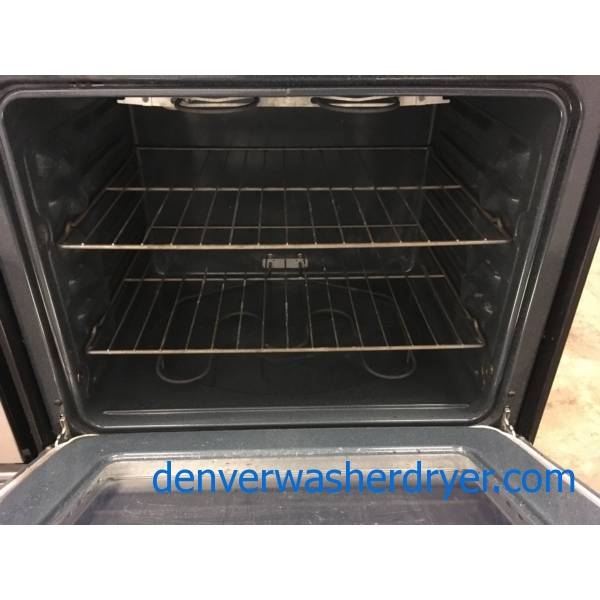Nice GE Coil-Top Range in Black, Self Cleaning, Quality Refurbished 1-Year Warranty