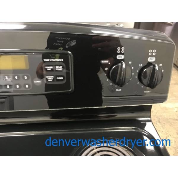 Nice GE CoilTop Range in Black, Self Cleaning, Quality Refurbished 1