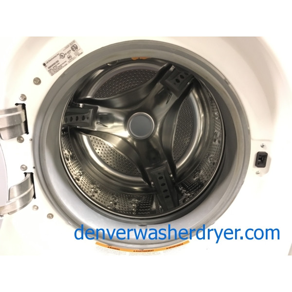 27″ LG Front-Load Stackable HE Direct-Drive Steam Washer & Electric 220v Steam Dryer Set, 1-Year Warranty