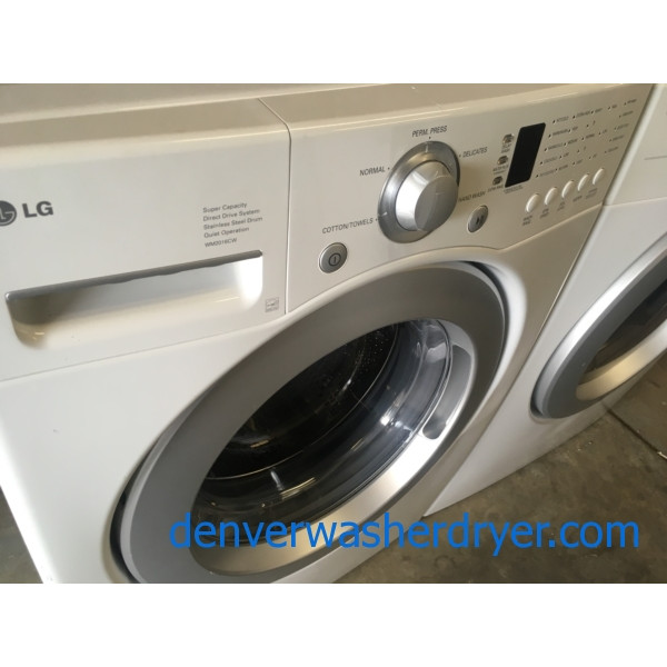 Quality Refurbished LG 27″ Front-Load Stackable Washer & Electric Dryer, 1-Year Warranty