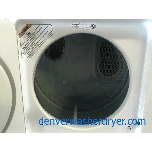 Quality Refurbished Whirlpool 24″ Thin-Twin Electric Laundry Center, 1-Year Warranty