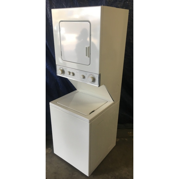 Quality Refurbished Whirlpool 24″ Thin-Twin Electric Laundry Center, 1-Year Warranty