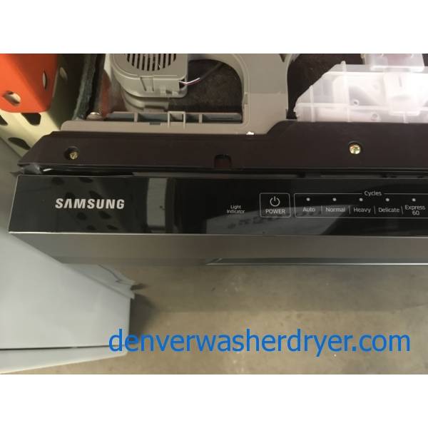 NEW!! Scratch/Dent SAMSUNG Black Stainless Side-by-Side and Dishwasher, Samsung GAS Range and Kenmore Direct-Drive Washer and Dryer Set, 1-Year Warranty!