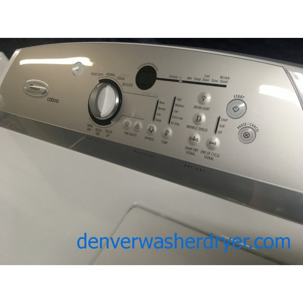 Quality Refurbished Whirlpool Direct-Drive Top-Load Washer with Agitator & Electric 220v Dryer, 1-Year Warranty