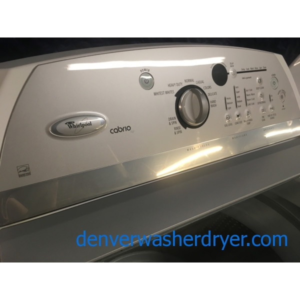 Quality Refurbished Whirlpool Direct-Drive Top-Load Washer with Agitator & Electric 220v Dryer, 1-Year Warranty