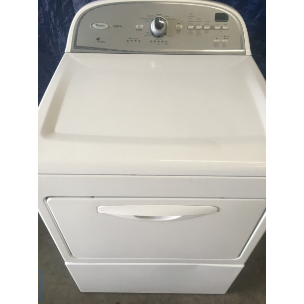 27" Whirlpool Cabrio TopLoad Washer & Electric Dryer 220v, 1Year