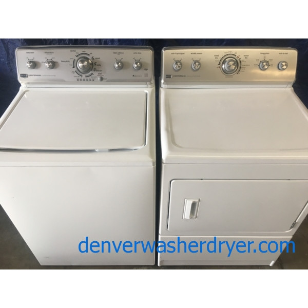 HE ENERGY STAR Maytag Centennial with Commercial Technology Top-Load Washer & Electric Dryer 220v, 1-Year Warranty