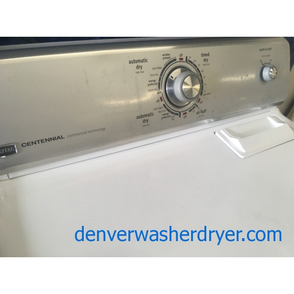 Maytag Centennial Commercial Technology Top-Load Washer & Electric 220v Dryer, 1-Year Warranty