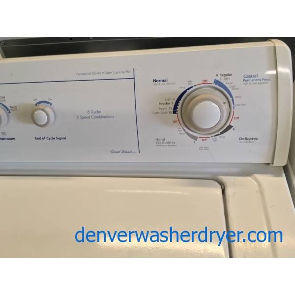 Whirlpool's "Quiet Wash" Technology W/D Set Quality Refurbished 1Year