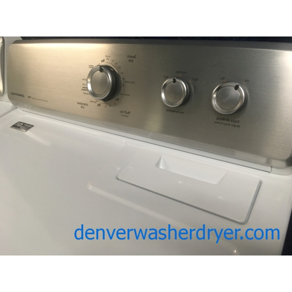 Maytag Centennial Series 27″ HE Top-Load Washer & Electric Dryer, 1-Year Warranty