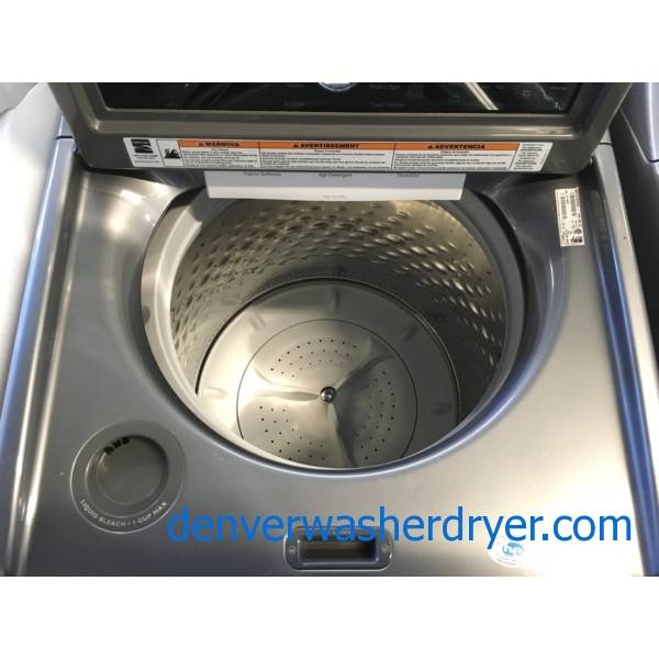 Great Looking Grey Kenmore 700 Series Top-Load W/D Set, Quality Refurbished 1-Year Warranty