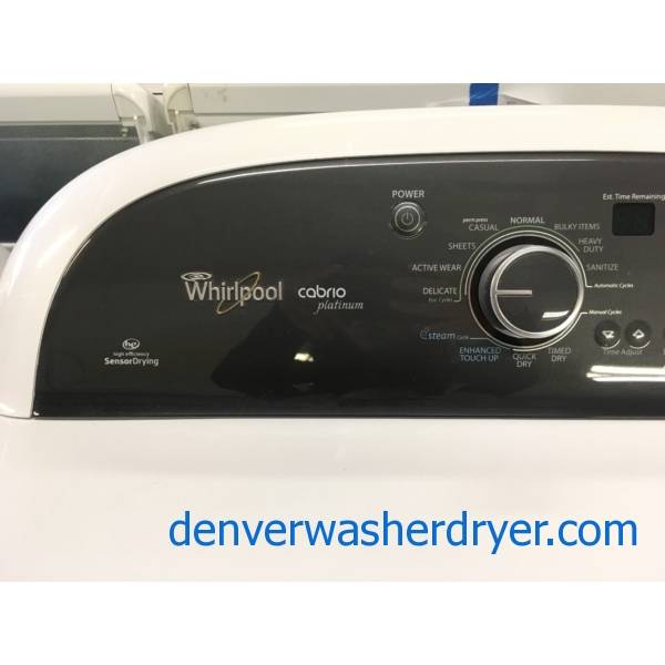 Whirlpool Cabrio Platinum W/D Set, Quality Refurbished 1-Year Warranty