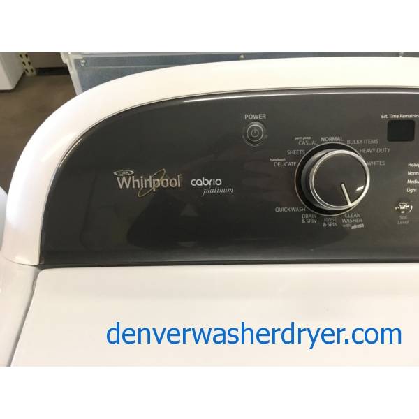 Whirlpool Cabrio Platinum W/D Set, Quality Refurbished 1-Year Warranty