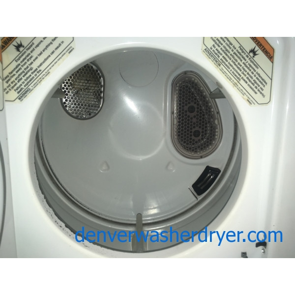 Quality Refurbished 24″ Heavy-Duty Direct-Drive Kenmore 110v Stacked Laundry Center, 1-Year Warranty