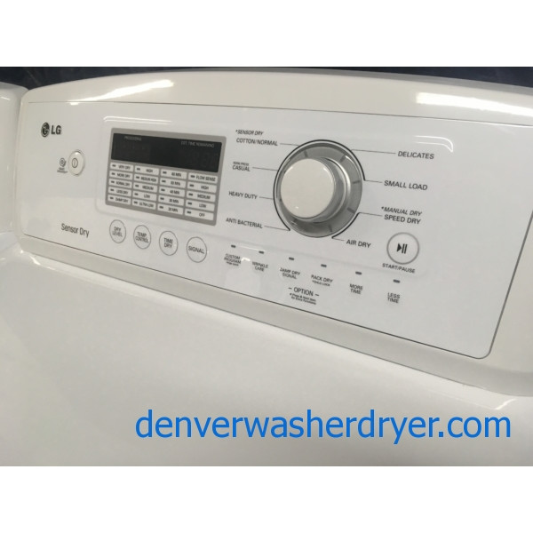 LG 27″ Top-Load HE Direct-Drive Washer & Electric Dryer, 1-Year Warranty