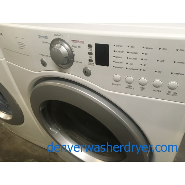 27″ LG HE Front-Load Stackable Direct-Drive Washer & Electric Dryer, 1-Year Warranty