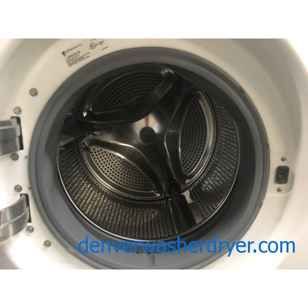 27″ LG HE Front-Load Stackable Direct-Drive Washer & Electric Dryer, 1-Year Warranty