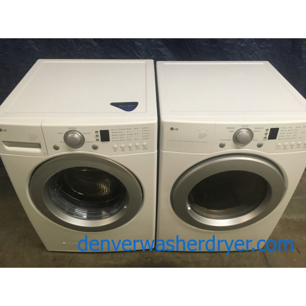 27″ LG HE Front-Load Stackable Direct-Drive Washer & Electric Dryer, 1-Year Warranty