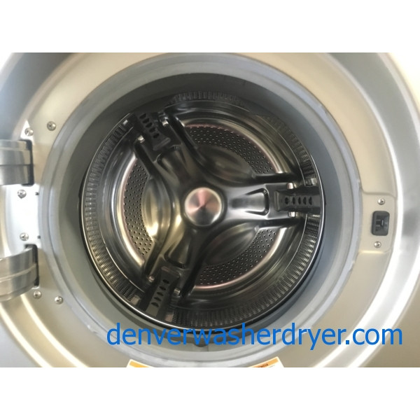 Quality Refurbished 27″ LG Front-Load Stackable Direct-Drive Washer & Electric Dryer Set w/Pedestals, 1-Year Warranty
