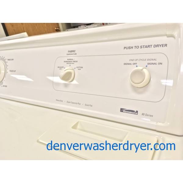Clean Kenmore 80 Series Dryer, Quality Refurbished 1-Year Warranty
