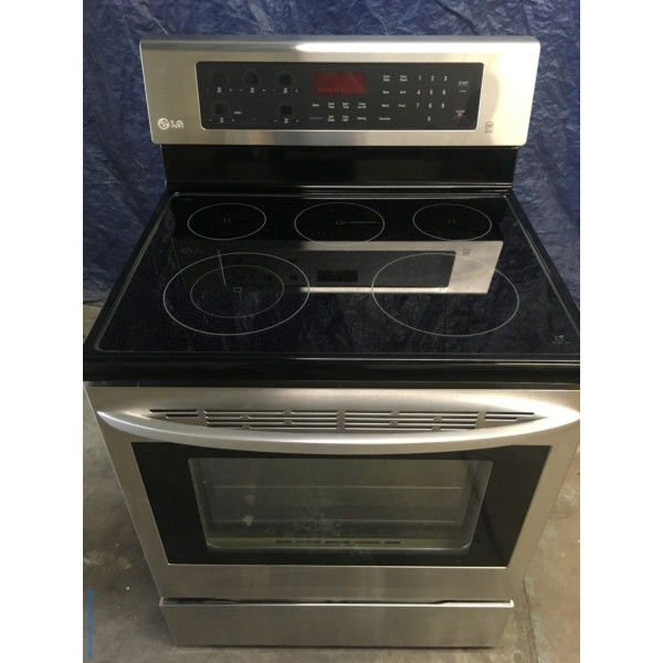 30" LG Freestanding SmoothTop Electric Range with True Convection, 1Year Warranty 3910
