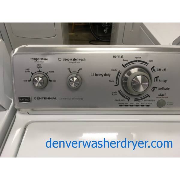 Maytag Centennial Top-Load Washer, Heavy-Duty, Auto-Load Sensing, Energy-Star Rated, Fabric Softener and Extra-Rinse Options, Quality Refurbished, 1-Year Warranty!