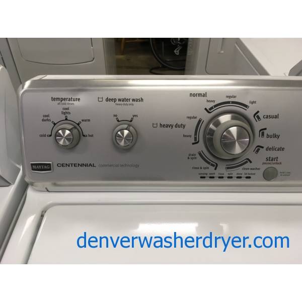 Maytag Centennial TopLoad Washer, HeavyDuty, AutoLoad Sensing