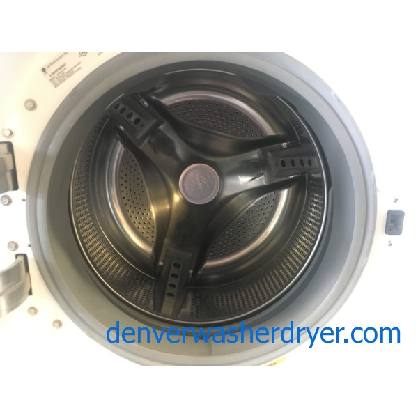Quality Refurbished 27″ LG Front-Load Stackable Direct-Drive Washer w/Sanitary & Electric Dryer Set, 1-Year Warranty