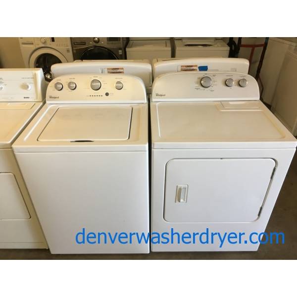 Whirlpool Electric Washer and Dryer Set, Agitator, Automatic Dry