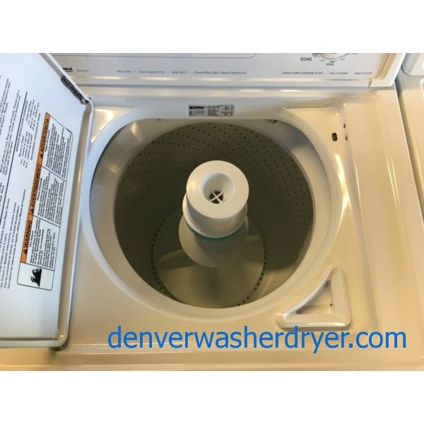 Kenmore Top-Load Washer and Dryer Set, Direct-Drive, Heavy-Duty, Agitator, Extra-Rinse Option, Auto-Dry, Quality Refurbished, 1-Year Warranty!