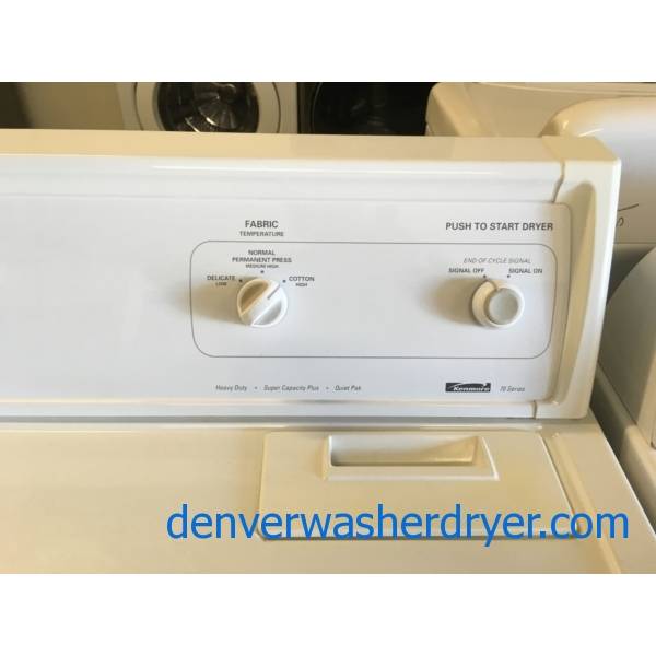 Kenmore Top-Load Washer and Dryer Set, Direct-Drive, Heavy-Duty, Agitator, Extra-Rinse Option, Auto-Dry, Quality Refurbished, 1-Year Warranty!