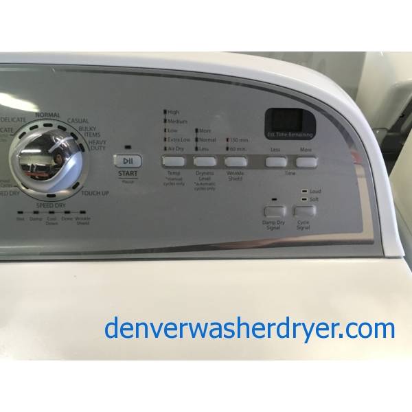 Whirlpool Cabrio HE Washer and Dryer Set, Energy-Star Rated, Wash-Plate Style, Wrinkle Shield, Auto-Load Sensing, PreSoak and Extra-Rinse Options, Quality Refurbished, 1-Year Warranty!