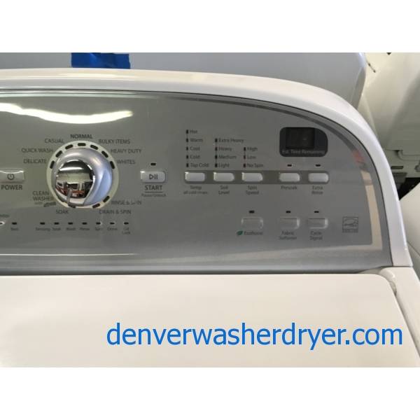 Whirlpool Cabrio HE Washer and Dryer Set, Energy-Star Rated, Wash-Plate Style, Wrinkle Shield, Auto-Load Sensing, PreSoak and Extra-Rinse Options, Quality Refurbished, 1-Year Warranty!