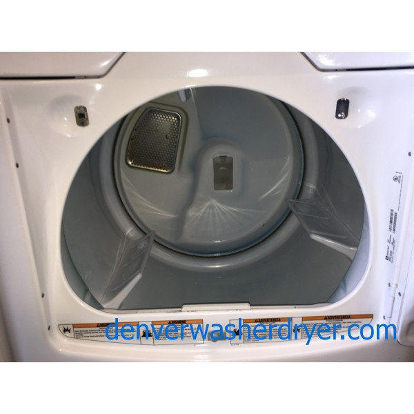 28″ HE Maytag Bravo Top-Load Direct-Drive Washer & Electric Dryer, 1-Year Warranty