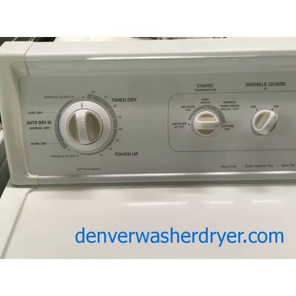 Kenmore Direct-Drive Washer and Dryer Set, Agitator, Extra-Rinse Option, Auto-Dry, Heavy-Duty, Wrinkle Guard Option, Quality Refurbished, 1-Year Warranty!