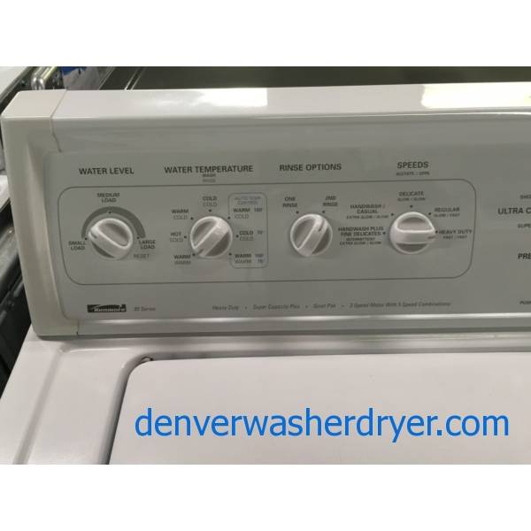 Kenmore Direct-Drive Washer and Dryer Set, Agitator, Extra-Rinse Option, Auto-Dry, Heavy-Duty, Wrinkle Guard Option, Quality Refurbished, 1-Year Warranty!