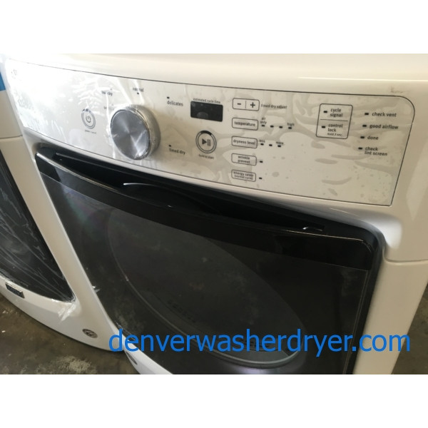 BRAND-NEW HE Maytag 27″ Stackable Front-Load Washer & Electric Dryer, 1-Year Warranty