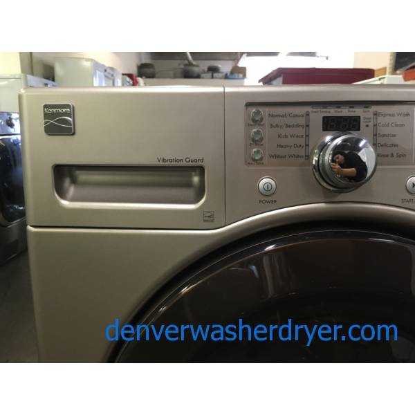 Kenmore Grey Front-Load Washer, Energy-Star Rated, Sanitize and Kids Wear Cycles, Stain Treat Option, Quality Refurbished, 1-Year Warranty!