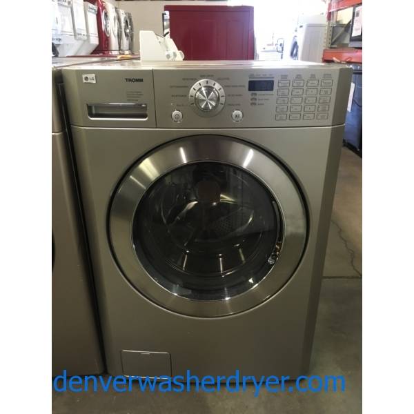 LG TROMM Titanium Front-Load Washer, Sanitary and Baby Wear Cycles, Water Plus and Extra-Rinse Options, 4.0 Cu.Ft. Capacity, Quality Refurbished, 1-Year Warranty!