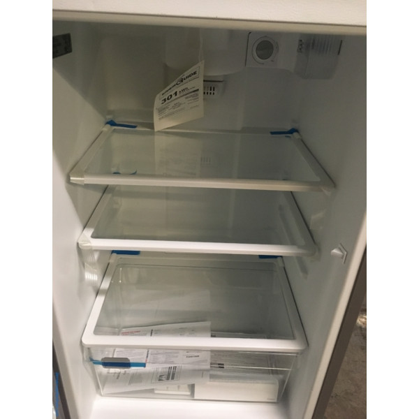 BRAND-NEW 25″ Whirlpool Stainless (10.7 Cu. Ft.) Top-Freezer Refrigerator, 1-Year Warranty