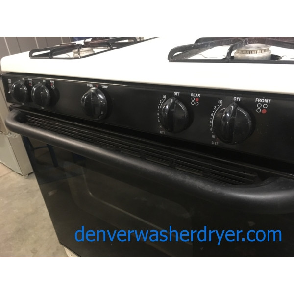 GE 30" Black/Bisque FreeStanding *GAS* Range, 1Year Warranty 3950 Denver Washer Dryer