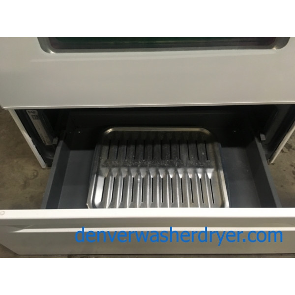 Whirlpool 30" AlmondColored SelfCleaning FreeStanding GlassTop