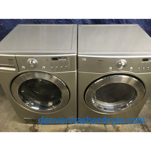 27″ LG Stackable Front-Load HE ENERGY STAR Direct-Drive Washer w/Sanitary Cycle & Electric Dryer, 1-Year Warranty