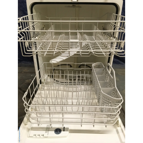 White GE 24″ Built-In Dishwasher, 1-Year Warranty