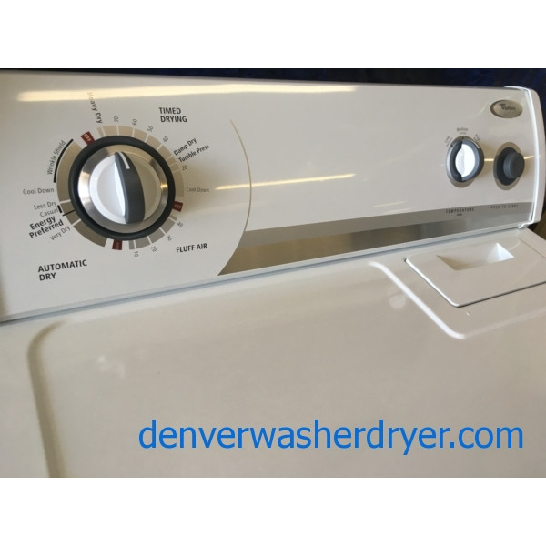 Heavy-Duty Whirlpool Top-Load Direct-Drive Washer & *GAS* Dryer, 1-Year Warranty
