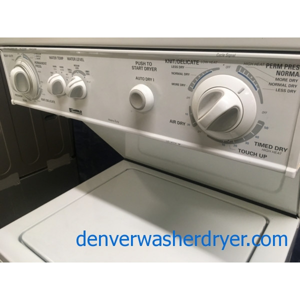 24″ Kenmore Quality Refurbished Heavy-Duty Direct-Drive Laundry Center w/Electric Dryer, 1-Year Warranty