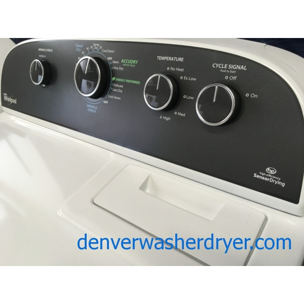 HE Whirlpool Cabrio Top-Load Washer & HE Electric Dryer Set, 1-Year Warranty