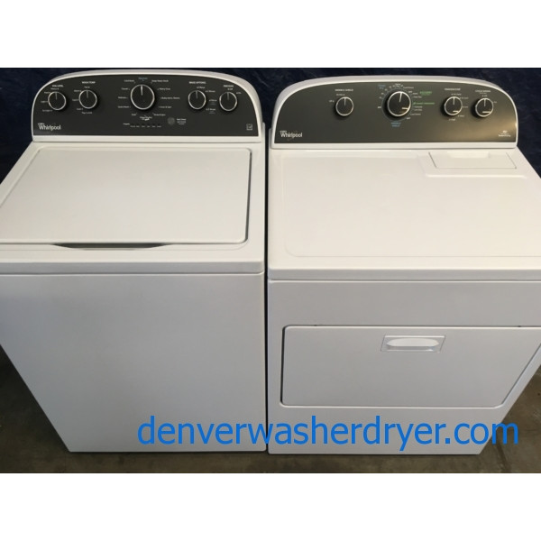 HE Whirlpool Cabrio Top-Load Washer & HE Electric Dryer Set, 1-Year Warranty